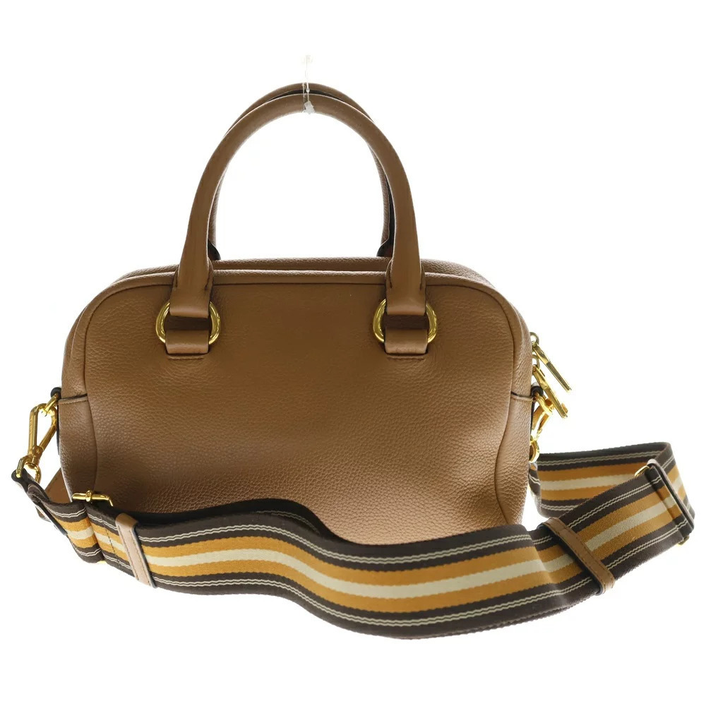 Prada Vitello Shoulder Brown Handbag Bag Phoenix Leather